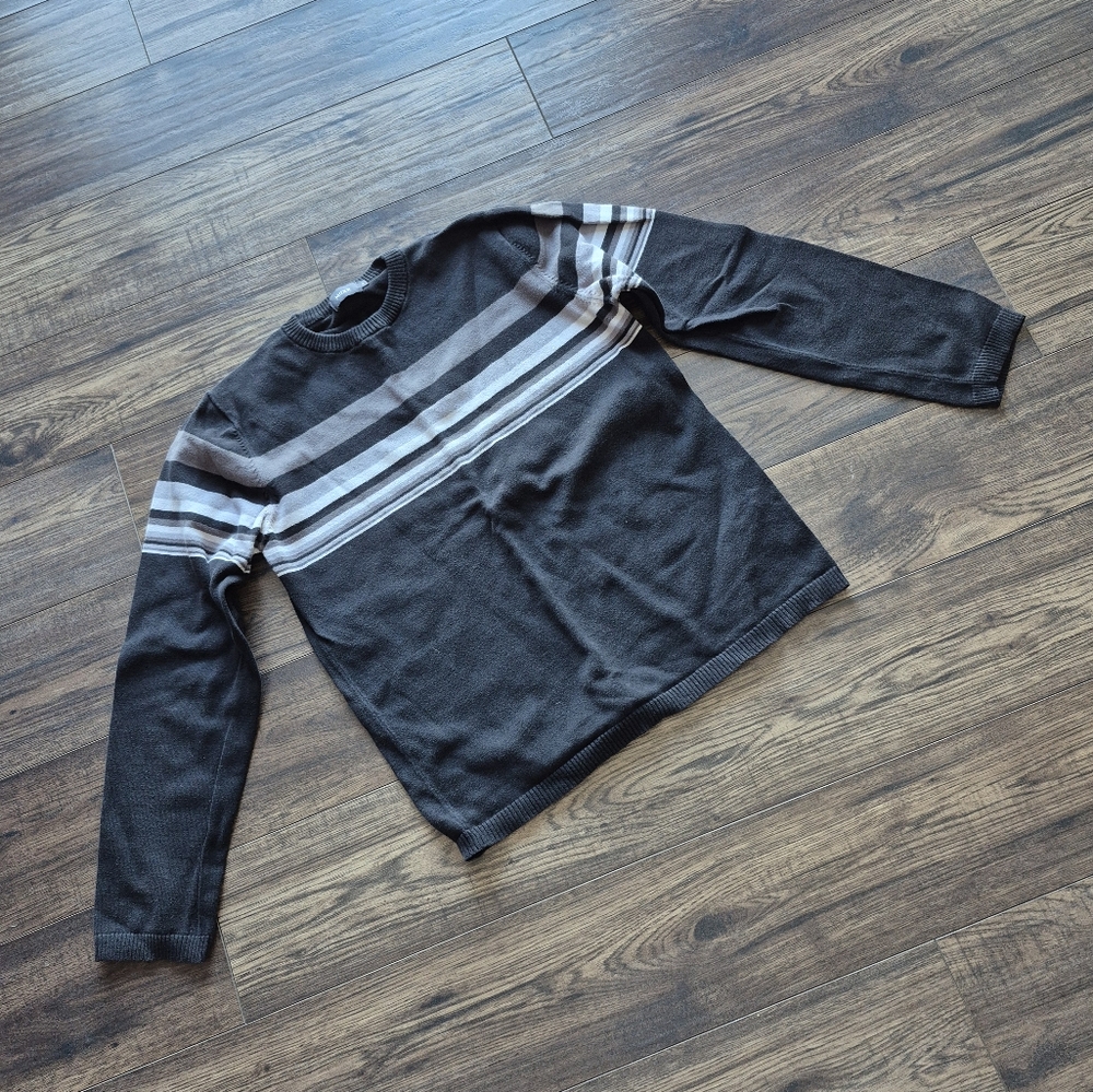 *FREE With Purchase Mexx Men's Black Gray Pullover Crewneck Knit Sweater Medium